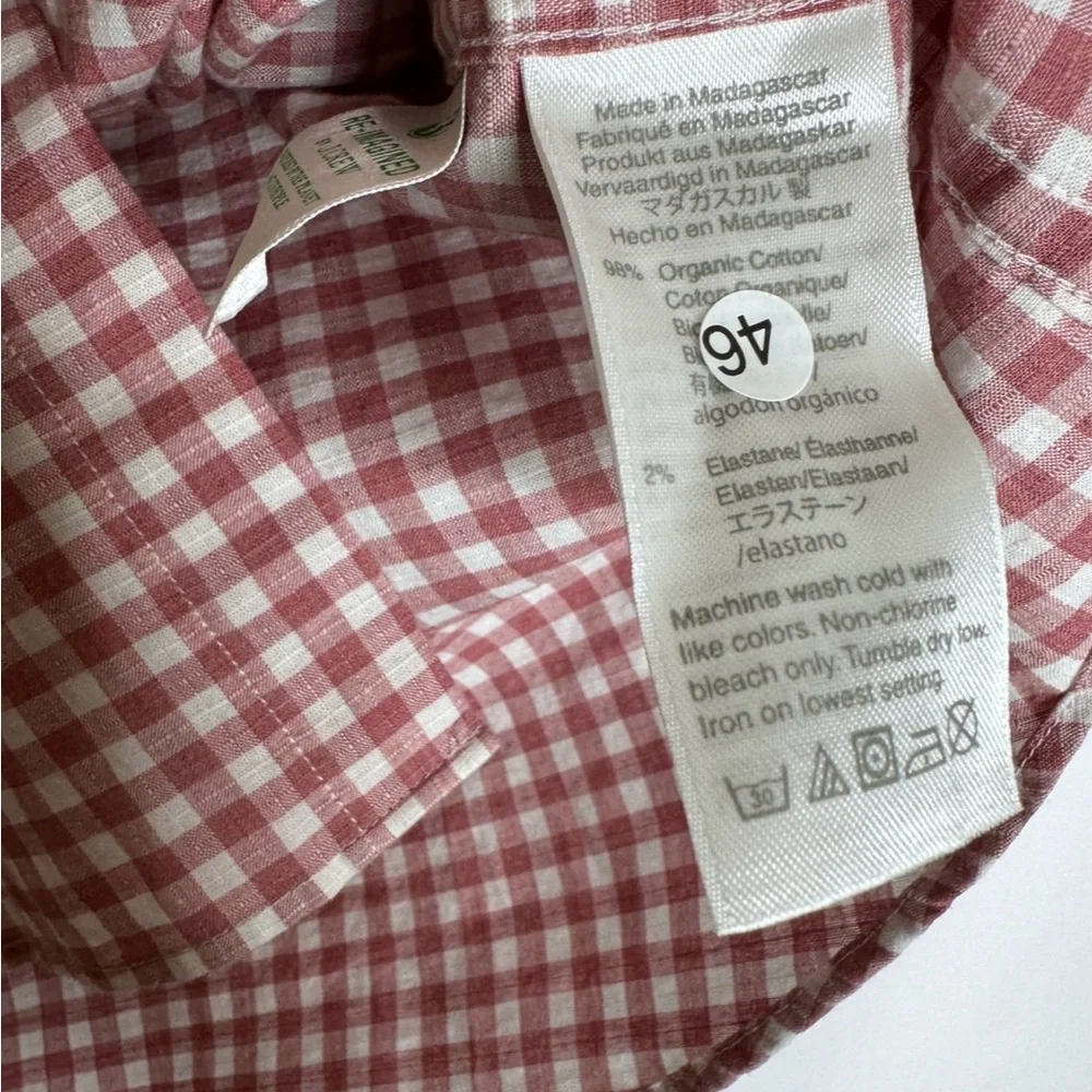 j‎ crew gingham xl Maeve White Collar Button Down Shirt CP